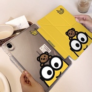Yellow Cartoon Clear Back iPad Case Gen11 Gen10 Gen9/8/7 Air11