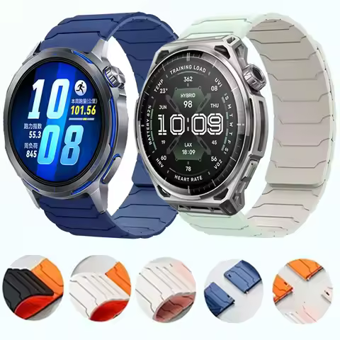 20/22mm Magnetic Silicone Strap For Huawei Watch GT Runner 2 GT6-5-4 Pro 46mm Bracelet Band Amazfit 