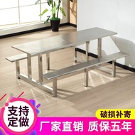 Siamese Student 6 Stainless Steel School Canteen Staff Restaurant 4 Factory Table Chair 8 Person Din