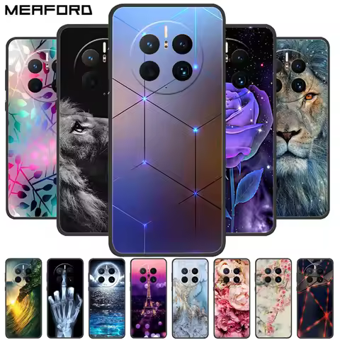 For Huawei Mate 50 Pro Case Cover Soft TPU Funda Painted Cases For Huawei Mate 50 Pro Cover Silicone