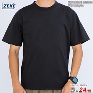 ZEKE Over size Unisex Adult T-Shirt Combed Cotton 220GM/㎡ Round Neck Plain T-Shirt
