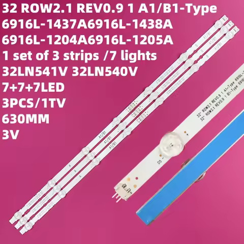 LED Backlight Strip for 32" ROW2.1 Rev 32LA620V 32LN5400 6916L-1437A 6916L-1438A LC320DUE-SFR1 32LP6
