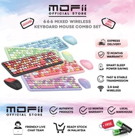 MOFII 666 2.4G Wireless Keyboard Mouse Set Combo Mixed Color Set For PC Notebook Office Laptop Gifts