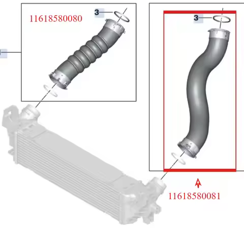 Turbo Hose Intercooler Hose 11618580081 Fits for BMW X5 G05 G30 G31 G32 G38 518d 520d 520dX