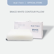 Epitex Brace White Support Contour Pillow | Anti Bacteria Ergonomic Contour Design Pillow