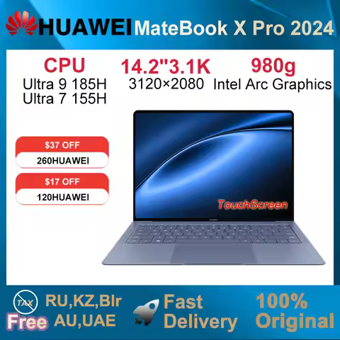 2024 HUAWEI MateBook X Pro Laptop Inter Core Ultra9 185H/Ultra7 155H 32/16GB 2/1TB Netbook 14.2inch 