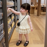 Dress Sleeveless ASK 3-storey duckweed