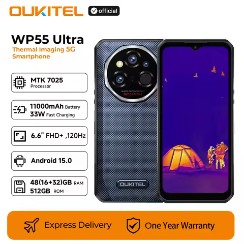 [World Premiere] OUKITEL WP55 Ultra Rugged Phone - Thermal Imaging 5G MTK 7025,11000mAh,48+512GB,108