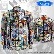 KEMEJA DC & MARVEL COMIC SUPERHERO COMIC SHIRT