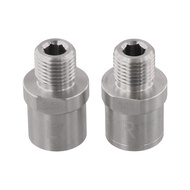 1 Pair Bike Pedal Adapter 9/16 To 1/2 Inch Stainless Steel Extender For 14mm Pedals And 12mm Cranks 