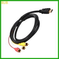 BUB 1080p HDTV-compatible to 3RCA AV Converter Gold Plated Connectors 150cm 59in