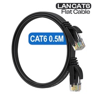 Indoor Cat 6 Flat Cable RJ45 UTP Speed 100Mbps Ethernet Network 0.5 Meter