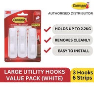 3M Command Large Hooks Value Pack - White 17003-3