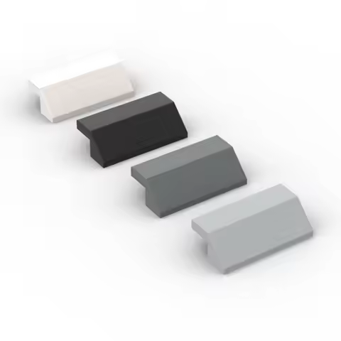 10PCS ROOF TILE 2X4, DEG. 45, W/O KNOBS Compatible 5540 Bricks, Slopes Self-Locking Bricks Building