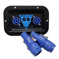 2-hole spikon Panel + 2 Benji spikon sockets + 2 Benji spikon jacks Flat terminal/s full set benji