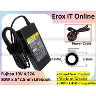 Fujitsu 19V 4.22A 80W 5.5*2.5mm Lifebook A530 AH530 C1320 LH530 LH531 LH532 AH531 A574  Laptop Adapt