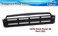 LINK US-3148A CAT 6+ Patch Panel 48 Port (2U) with Management Dust Cover with Lable