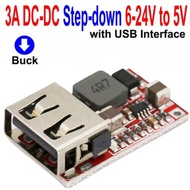 STEP DOWN DC TO DC USB CONVERTER 6V-24V TO 5V 3A MODULE USB CHARGER