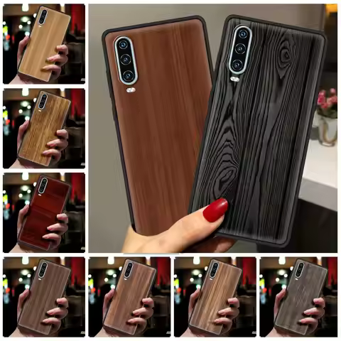 Carved Wood Phone Case For Huawei P50 P40 P30 Lite E P20 Pro Y9 Y7 Y6 2019 P Smart 2021 Z Y6p Y7a Y9