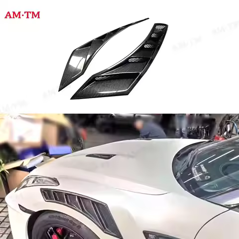 For Nissan R35 GTR 350Z 370Z Z33 Z34 Nismo Style Carbon Fiber Fender Vent Front Fender Air Intake Du