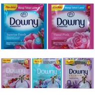 DOWNY 500 PELEMBUT DAN PEWANGI PAKAIAN 10ml SOFTENER HILANGKAN 7 BAU SUNRISE FRESH ANTI APEK ADORABL