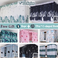 Dormitory Shading Bed Curtain Upper and Lower Bunk Student Curtain Bedroom Curtain Lower Bunk Partition Dustproof Top