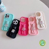 KAWS Bear Holder Phone Case For itel Vision 3 2 2S 1 Plus S25 Ultra S23 S18 S17 P38 P37 Pro P36 City