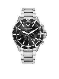 นาฬิกา Emporio Armani นาฬิกาข้อมือผู้ชาย นาฬิกาแบรนด์เนม Armani Watch รุ่น  DIVER AR11360 สีเงิน