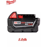 【แท้ 💯】เครื่องชาร์จ Milwaukee M14/M18 ใหม่พร้อมแบตเตอรี่ลิเธียม 5.0Ah 6.0Ah และ 8.0Ah สำหรับสว่านมือ