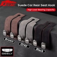 Geely Car Headrest Hook Premium Suede Rear Seat Hanging Dual Hook 20KG Large Load-Bearing Alloy Hook