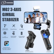 M02 3-Axis Smartphone Gimbal Stabilizer Selfie Tripod Fill Light Anti-Shake Handheld Gimbal for Vlog