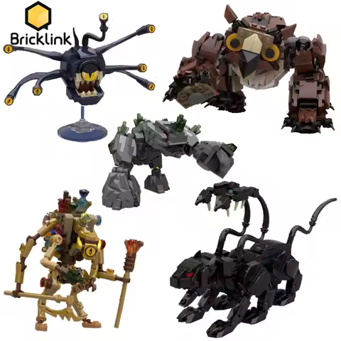 Bricklink Ideas Game Dungeons and Dragons Monster Figures Sets Owlbear Spectator Displacer Beast Bui