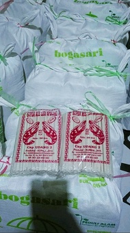 Mie lidi mentah cap 2 udang  kecil / gepeng 1kg enak gurih tidak keras