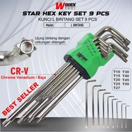 STAR L Key 1 Set 9 Pcs Star Hex Key 9pcs Long Star L Key WOIRX TOOL