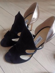 Jimmy Choo London size 38 black gold runway 高跟鞋