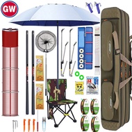 Guangwei Fishing Rod Carbon Fiber 2H4B 2-Piece Combo Set 光威鱼竿 Carbon Fiber Fishing Rod Portable Shor