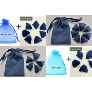 1 set of 5 seremban stones/7 pieces of blue cloth seremban stones with sarong seremban stones blue p