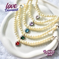 [LOVE DIAMOND] Pearl Diamond Cat Necklace Luxury Diamond Love Cat Necklace