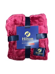 Hilton ผ้าห่มนาโน 6 ฟุต สีพื้น เนื้อผ้าหนา ขนเงา ขนนุ่ม เย็บขอบ เกรดพรีเมียม