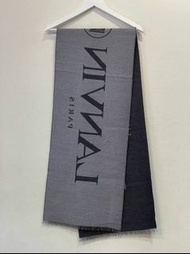 LANVIN 百搭雙面拼色圍巾 面料羊毛加桑蠶絲 尺寸185X35cm  有盒子
