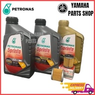 Petronas Sprinta F500 10w40 / F700 15w50 / F900 10w40 With Oil Filter Racing K&N LC135 / Y15 / Y15ZR