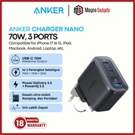 Anker Nano 70W GaN Charger 4 Port PD PPS Fast Charging and Compact for iphone 17 / iphone Series Mac