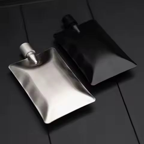 Wine Bottle Flask Portable Flat Drinking Flasks Stainless Steel Hip Flask Alcohol Wine Flask Pocket 