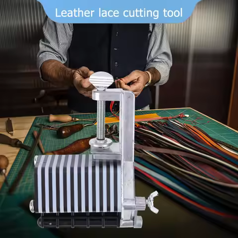 Stainless Steel Manual Feed Leather Desk Lace Cutter Tool Leather Cutter Strip Cutter for Fringe Bra
