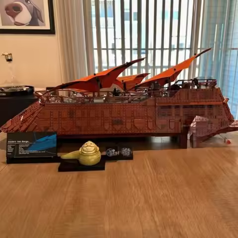 Cheapes 3942pcs Ucs Jabba's Sail Barge Bricks Dispaly Model Building Blocks Space Movie Assemble Toy