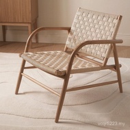 SUR2 Hemp Rope Single Sofa Chair Modern Simple Household Living Room Hotel B & B Hand-woven Leisure 