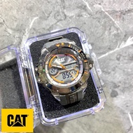 [Official Marco] CAT Caterpillar MA-155-25-534 Digital Analog Men Watch with Grey Rubber Strap