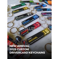 Keychain Custom F1 2025 Edition Driver Card | Keychain Bag Charm