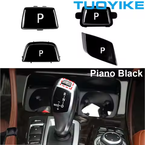 Car Gear Shift Lever P Parking Button Piano For BMW 3 5 7-Series X3 X4 X5 X6 E90 E60 E70 E71 F30 F35