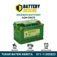 [Installation Available] DIN70 | DIN70L | LN3 | AMARON JADE AGM Car Battery Bateri Kereta MERZ BMW A
